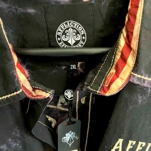 Botton down shirt , hand crafted embroidery